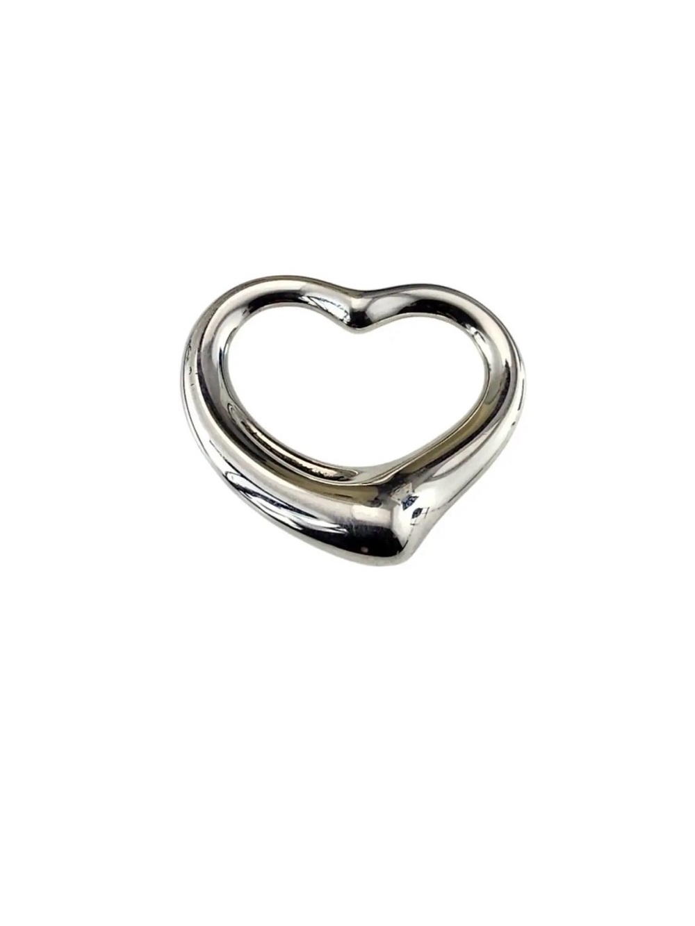 Tiffany & Co. Polished Silver Open Heart Pendant